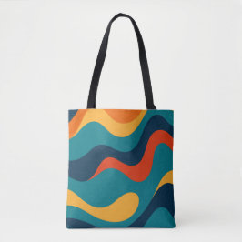 Retro Wavy Pattern Modern Abstract  Tygkasse