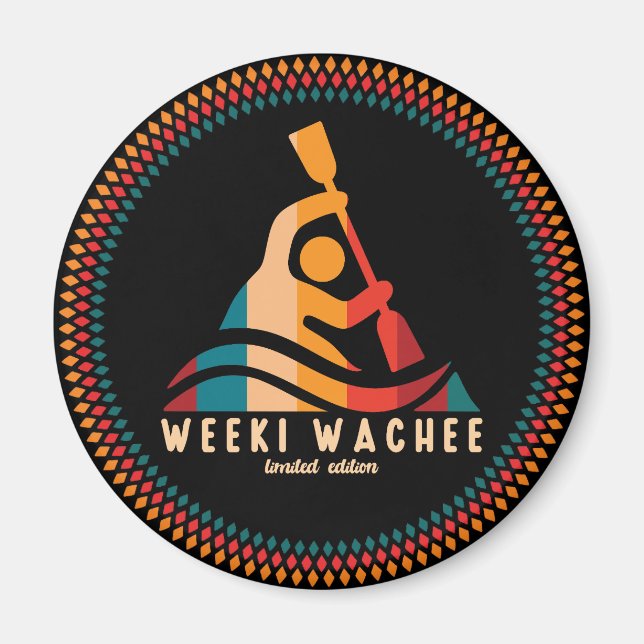 Retro Weeki Wachee Kayaking Magnet (Framsidan)