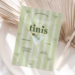 Retro Weenies och Tinis Möhippa Inbjudningar<br><div class="desc">Retro Style Weenies och Tinis fest,  Martini-tema Möhippa inbjudan, 
Oliv Martini</div>