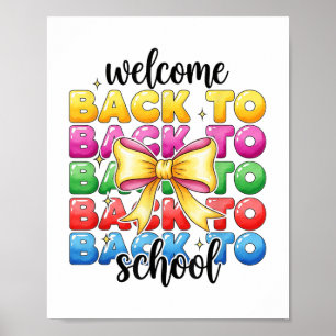Retro Welcome Back to school Lacher-uppskattning Poster