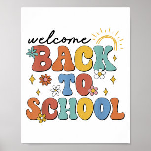 Retro Welcome Back to school Lacher-uppskattning Poster
