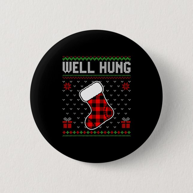 Retro Well Hung Ugly Christmas Sweater Couples Mat Knapp (Framsida)