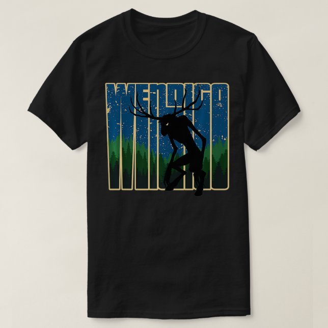 Retro Wendigo  Original Skinwalker Cryptid Spirit  T Shirt (Design framsida)