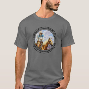 Retro Western Cowboy ibland ser jag tillbaka på m T Shirt