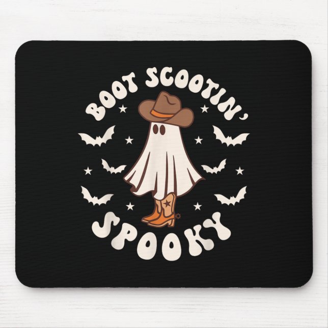 Retro Western Halloween Cute Ghost Funny Boot Scoo Musmatta (Framsidan)