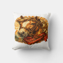 Retro Western Häst Bandana Kuddslang