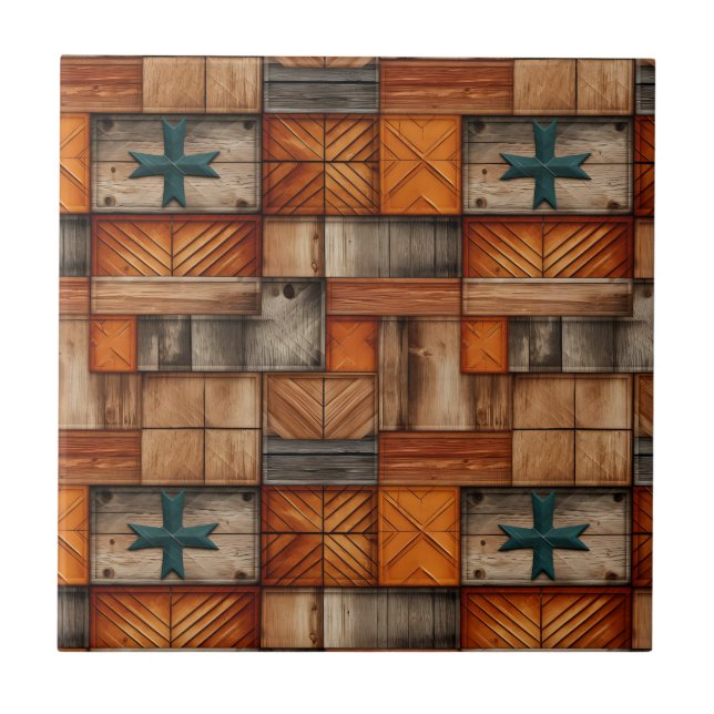 Retro Western keramik Tile Kakelplatta (Framsidan)