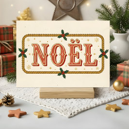 Retro Western Noel Julkort Helgkort