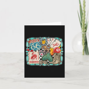 Retro Western Rodeo Cowboy Giddy Up Turcos Kort