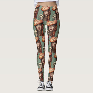 retro whimiskt svampälskar-leggings byxor