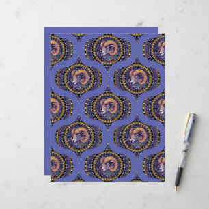 Retro Whimsical Astrology Mandala Mönster
