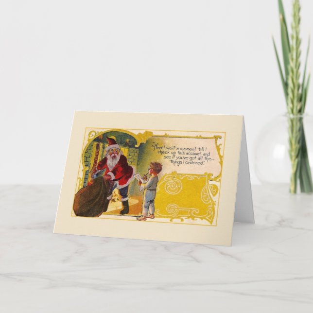 Retro Whimsical jul Greeting Card Helgkort (Framsida)