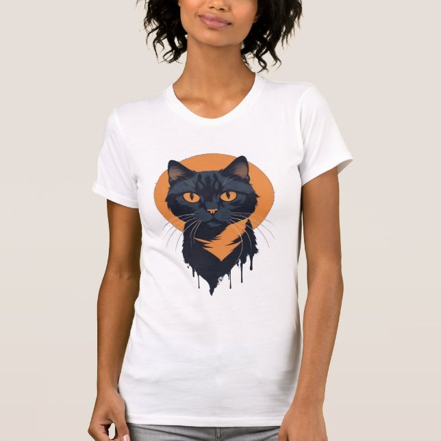 Retro Whiskers T Shirt (Framsida)