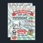 Retro White Elephant-julfestinbjudan Inbjudningar<br><div class="desc">Toppen Roligt julklapp Exchange-festinbjudningar med Gamla Jultomten och Elephant-klippkonst med underbar grafik och typsnitt på en solnedbrytande bakgrund i ett poster stil. Båtarna dekorerade för din coola och höftvita elefantjul-Julfest.</div>