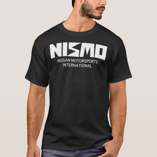 Retro White Nismo Nissan Motorsport Logo Classic T Shirt (Framsida)