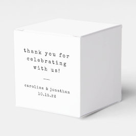 Retro White Typewriter Personligt bröllp Tack Presentaskar