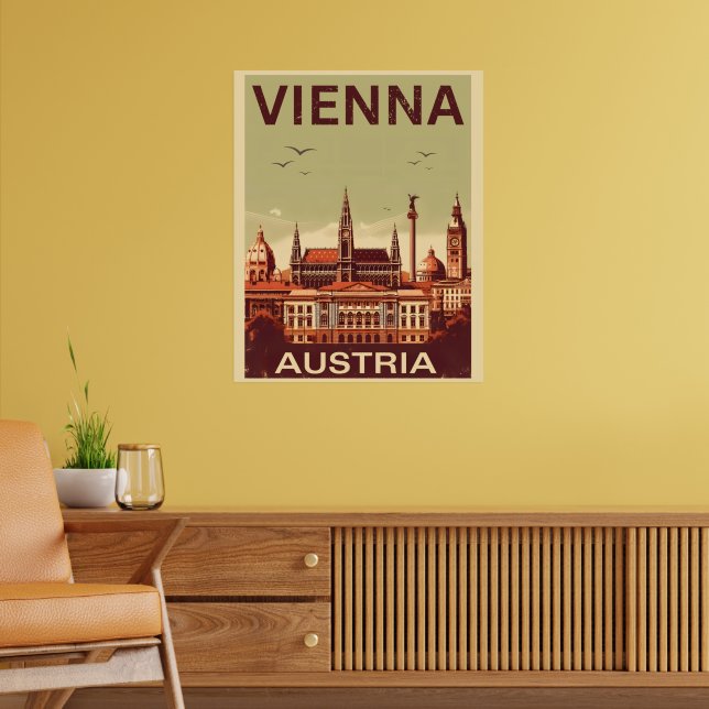 Retro Wien: Ljudskyltgåvor Poster (Vardagsrum 2)