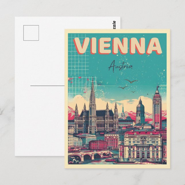 Retro Wien: Ljudskyltgåvor Vykort (Fram/baksida)
