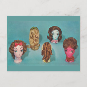 Retro Wig Vykort