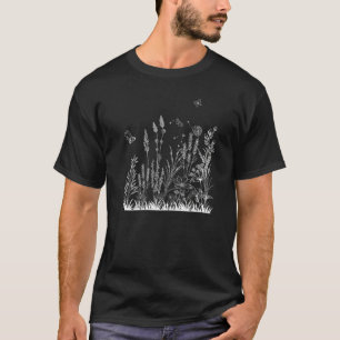 Retro Wildblommor Women Flowers T Shirt