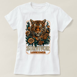 Retro Wildblomtiger Leukemia Survivor T Shirt