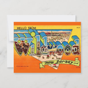 Retro Wildwood NJ vykort