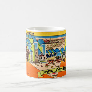 Retro Wildwood NJ vykort Kaffemugg
