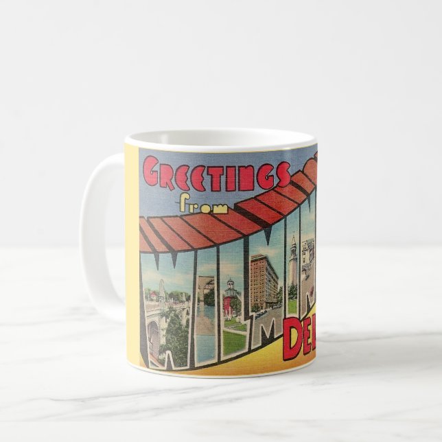 Retro Wilmington Delaware Mug Kaffemugg (Framsida vänster)