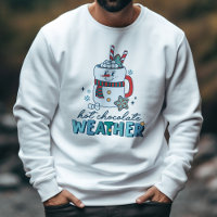 Retro Winter Hot Chocolate Weather Snowman