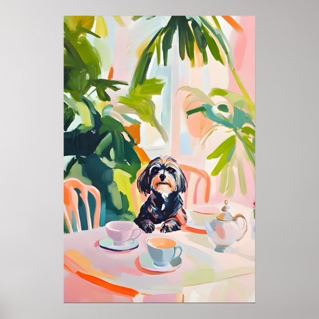 Retro Wirehaired Pointing Griffon Poster (Framsidan)