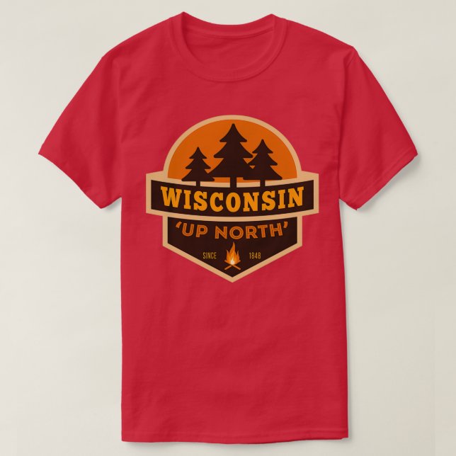 Retro Wisconsin norr upp T Shirt (Design framsida)