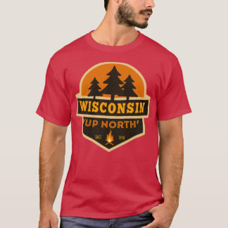 Retro Wisconsin norr upp T Shirt