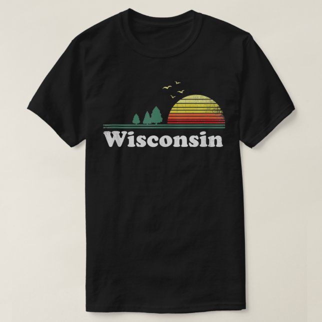 Retro Wisconsin State Park WI Home Design T Shirt (Design framsida)