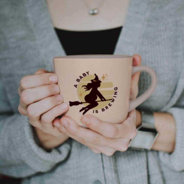 Retro Witch Baby förväntas Bebis Duschen Present Kaffemugg (Skapare uppladdad)