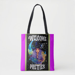 Retro Witch Beauty Halloween Tygkasse