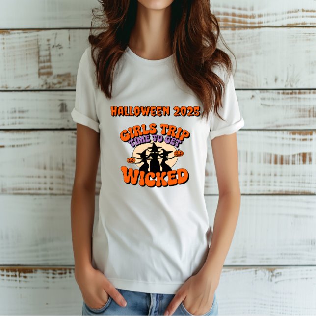 Retro Witch Girls Resa Halloween Costume T Shirt (Skapare uppladdad)