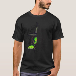 Retro Witch Halloween i en Fullt av farmor T Shirt