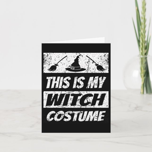 Retro Witch Halloween Matching Group Costume Spook Kort (Framsida)