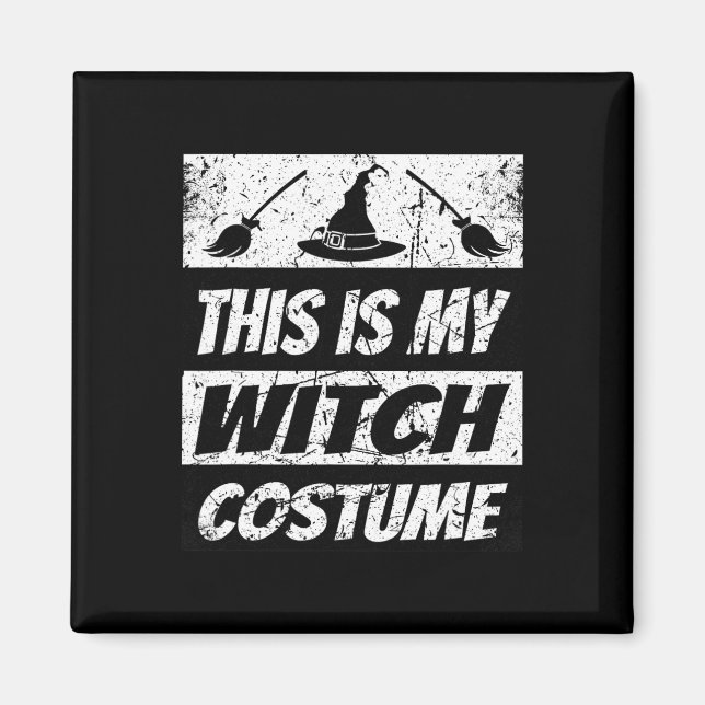Retro Witch Halloween Matching Group Costume Spook Magnet (Framsidan)