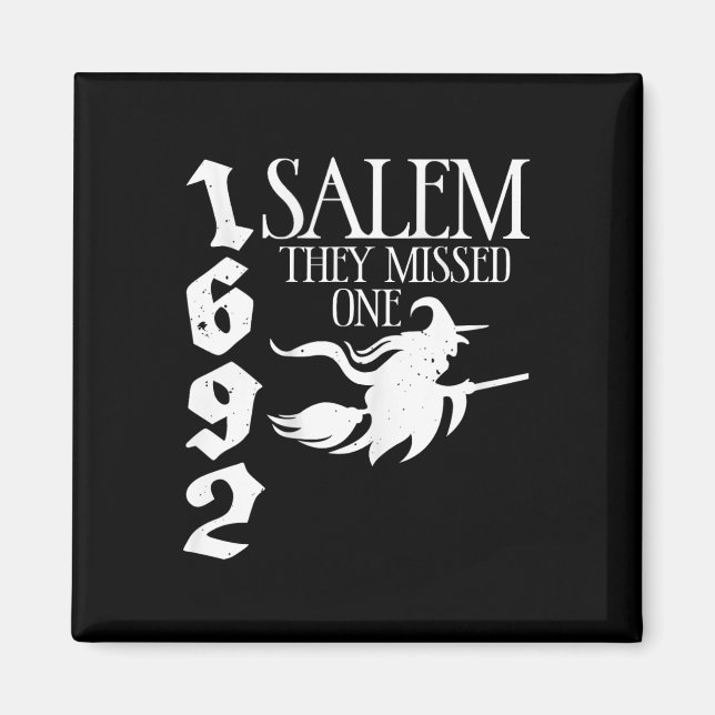 Retro witchy Salem 1692 de missade en Witch Hall Magnet (Framsidan)