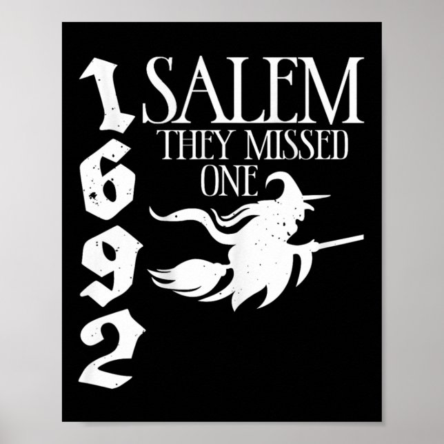 Retro Witchy Salem 1692 de missade en Witch Hall Poster (Framsidan)