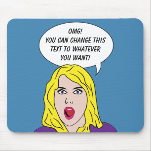 RETRO WOMAN anpassningsbar mousepad Musmatta