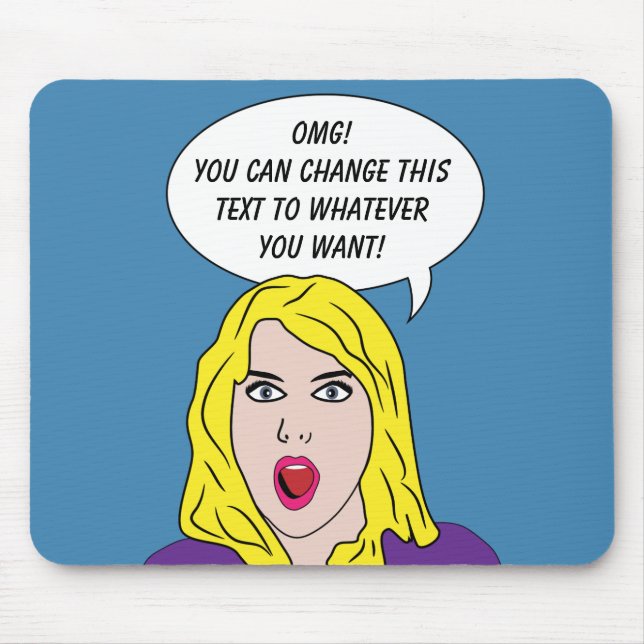 RETRO WOMAN anpassningsbar mousepad Musmatta (Framsidan)