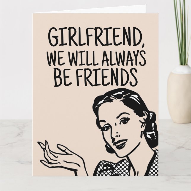 RETRO WOMAN BEST FRIEND BIRTHDAY FUNNY CARDS KORT (Framsida)