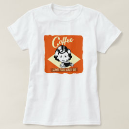 Retro Woman Coffee T-Shirt