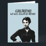 RETRO WOMAN FUNNY BIRTHDAY FEMALE FRIEND CARD KORT<br><div class="desc">VI KOMMER ALLTID ATT VARA VÄNNER. DU VET FÖR MYCKET! GRATTIS PÅ FÖDELSEDAGEN-kort.</div>