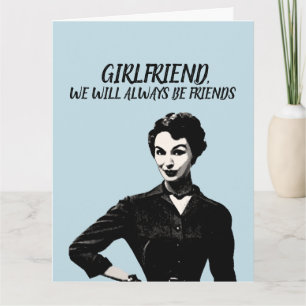 RETRO WOMAN FUNNY BIRTHDAY FEMALE FRIEND CARD KORT
