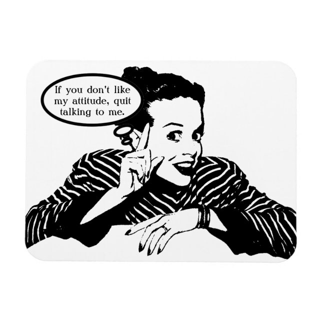 Retro Woman Humor Magnet (Horisontell)
