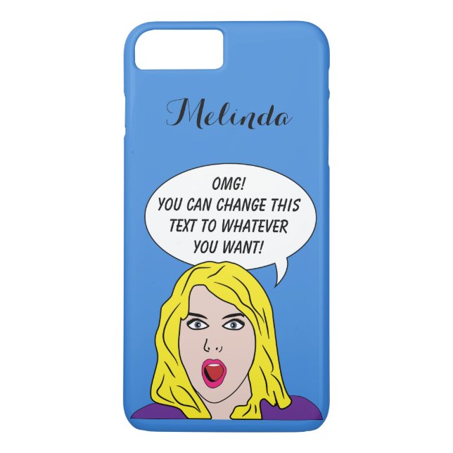 RETRO WOMAN MED DITT TEXTtelefonärende anpassnings Case-Mate iPhone Skal (Baksida)