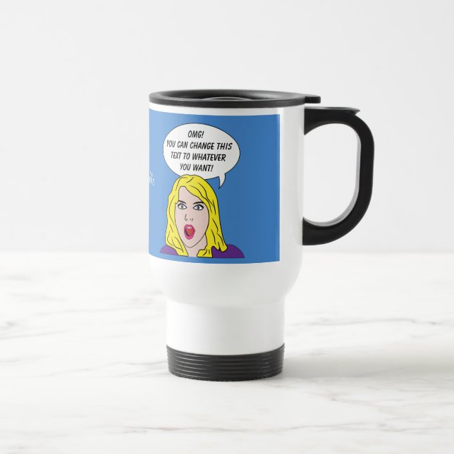 RETRO WOMAN MED TEXTanpassningsbarna mugg (Höger)